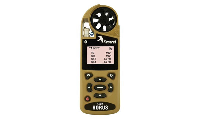 Kestrel 4500 Pocket Weather Tracker NV Tan Horus Edition with Bluetooth