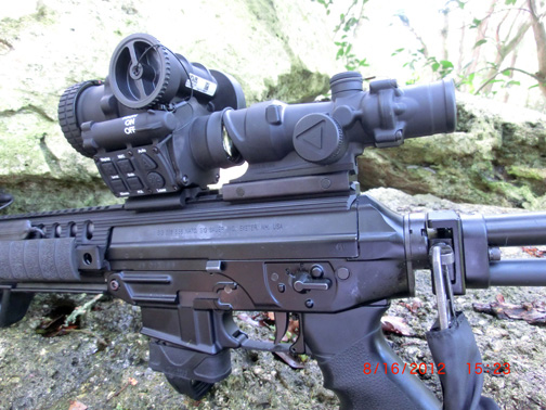 A great example of a high end night vision unit mounted to a rifle